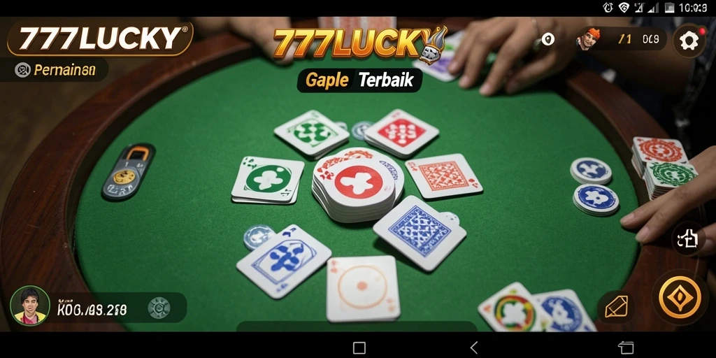 Tampilan gameplay menarik dari 777LUCKY saat bermain Gaple.