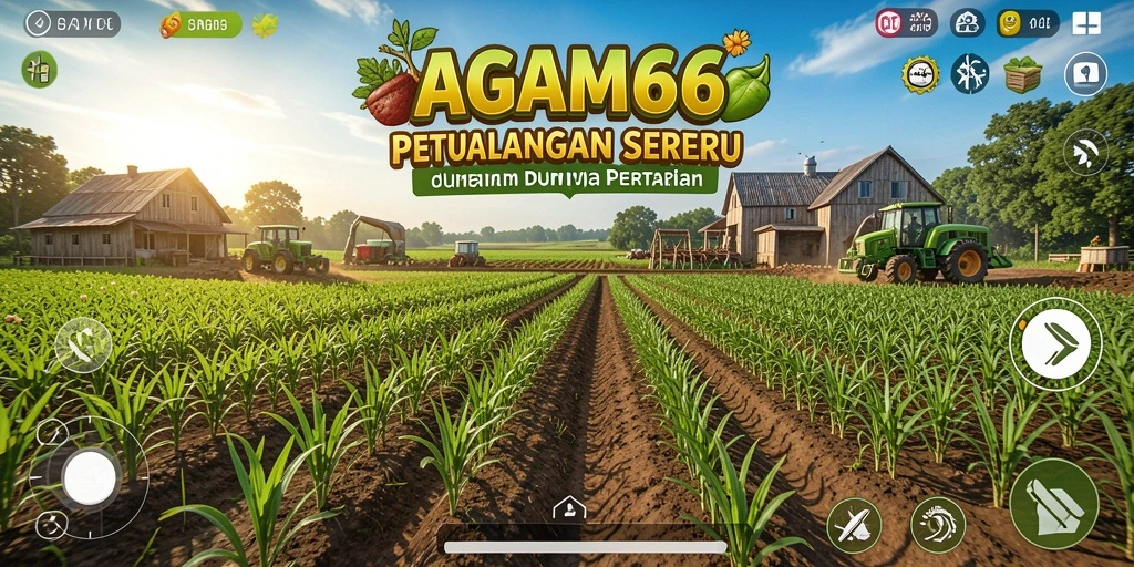 Tampilan gameplay AGAM66 dengan aktivitas pertanian yang seru dan interaktif.