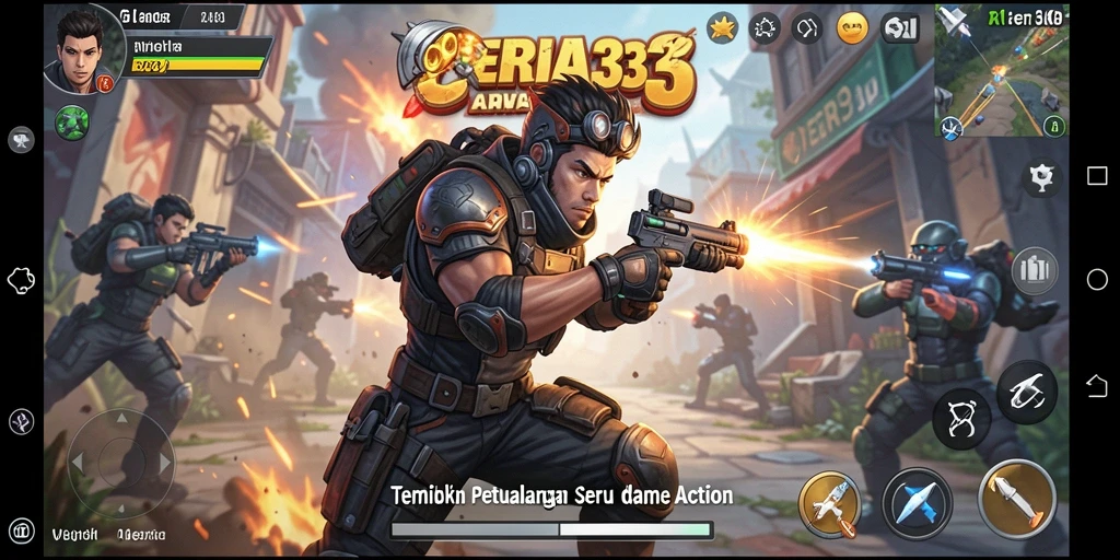 Tampilan dinamis dari aksi seru dalam game CERIA33.