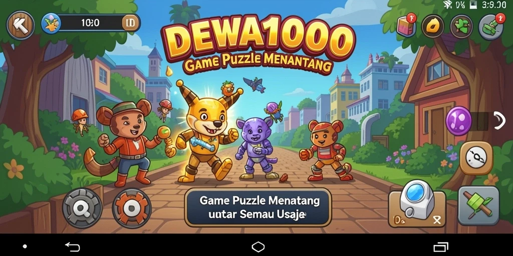 Tampilan gameplay seru DEWA1000 dengan tantangan puzzle.