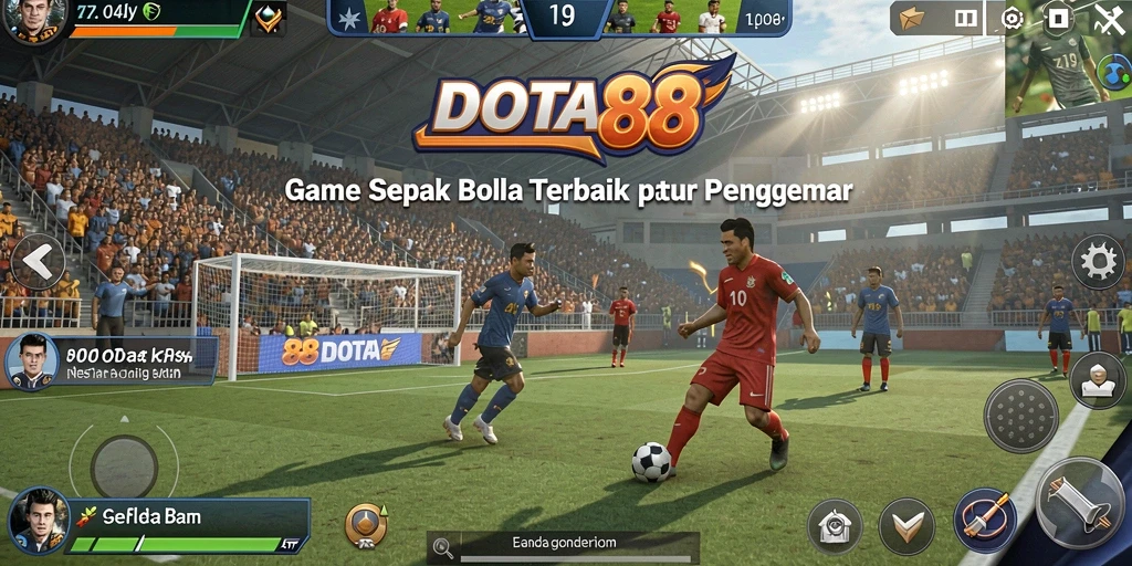 Tampilan gameplay DOTA88 yang mendebarkan dalam pertandingan sepak bola.