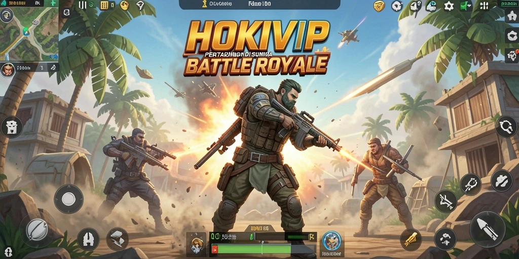 Gameplay HOKIVIP yang menegangkan di medan perang Battle Royale.
