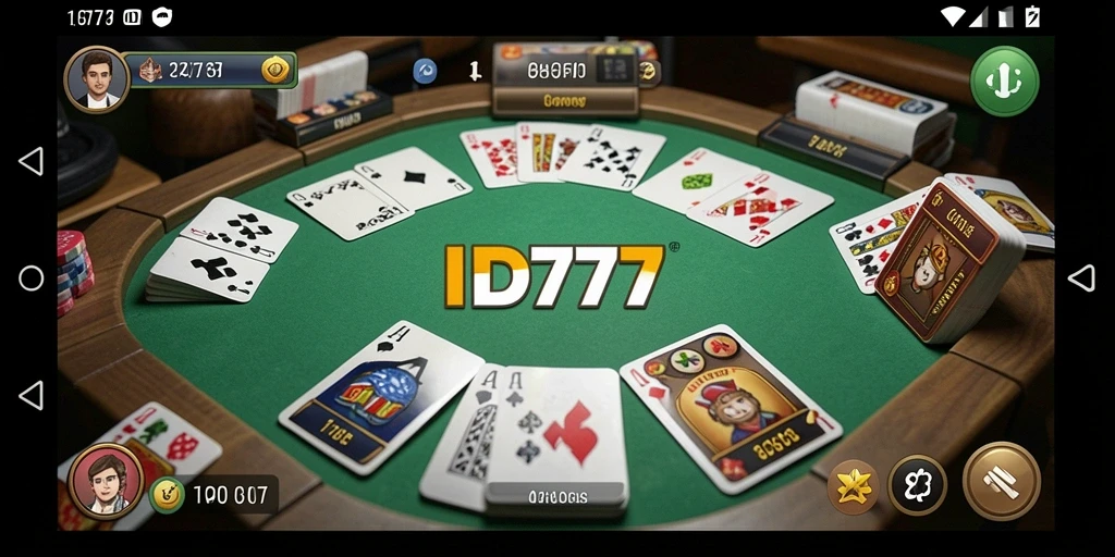 Tampilan gameplay seru saat bermain Gaple di ID777.