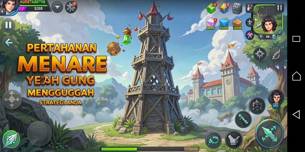 Tangkapan layar menunjukkan aksi gameplay menegangkan di KUDETABET98.