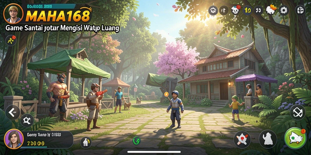 Tampilan gameplay MAHA168 yang ceria dan menakjubkan.