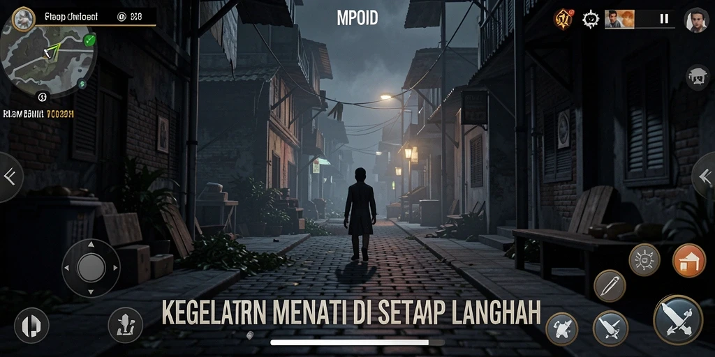Screenshot menampilkan gameplay menegangkan MPOID dengan suasana yang mencekam.