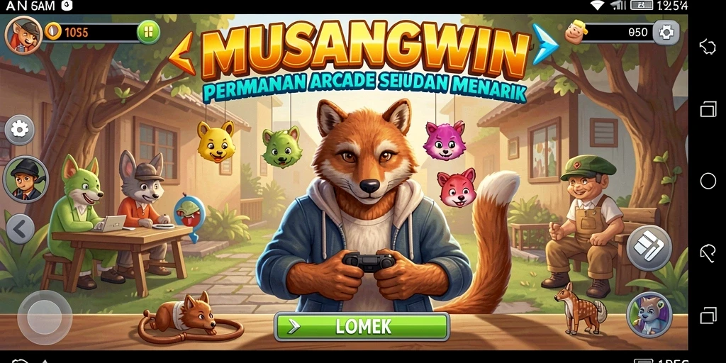 Tangkapan layar gameplay MUSANGWIN dengan aksi seru di dalam game Arcade.