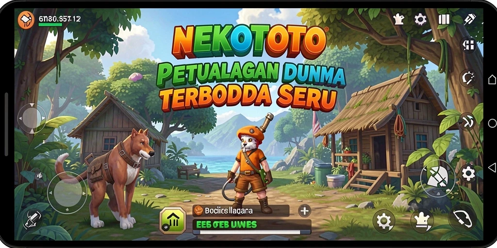 Tampilan gameplay NEKOTOTO yang menakjubkan dengan dunia luas dan interaksi sosial.