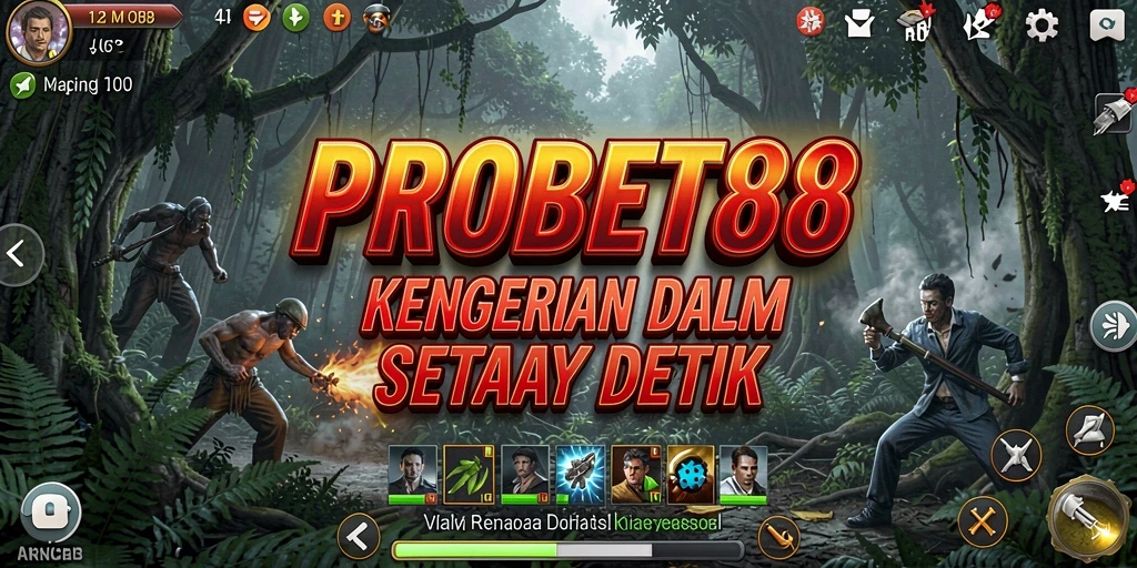 Screenshot menampilkan suasana menegangkan dalam gameplay HORROR PROBET88.