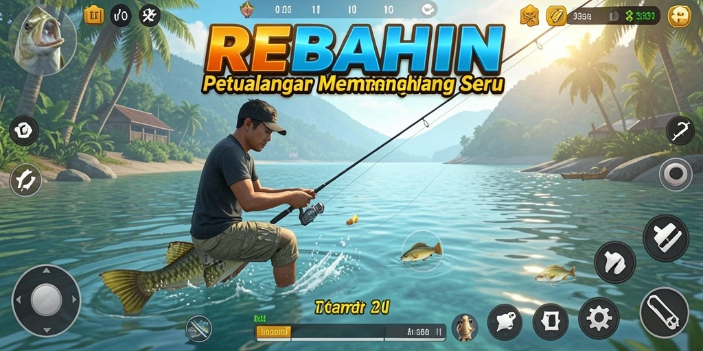 Tampilan gameplay memancing yang menakjubkan di REBAHIN.