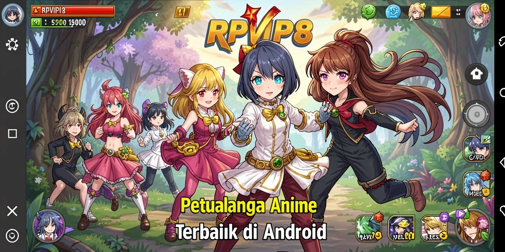 Tampilan screenshot RPVIP8 menunjukkan karakter Anime dalam aksi mendebarkan.