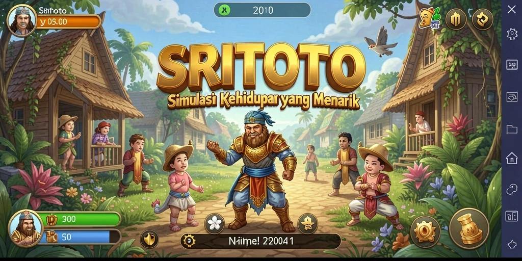 Tangkapan layar gameplay SRITOTO yang menunjukkan aksi nyata dalam simulasi.