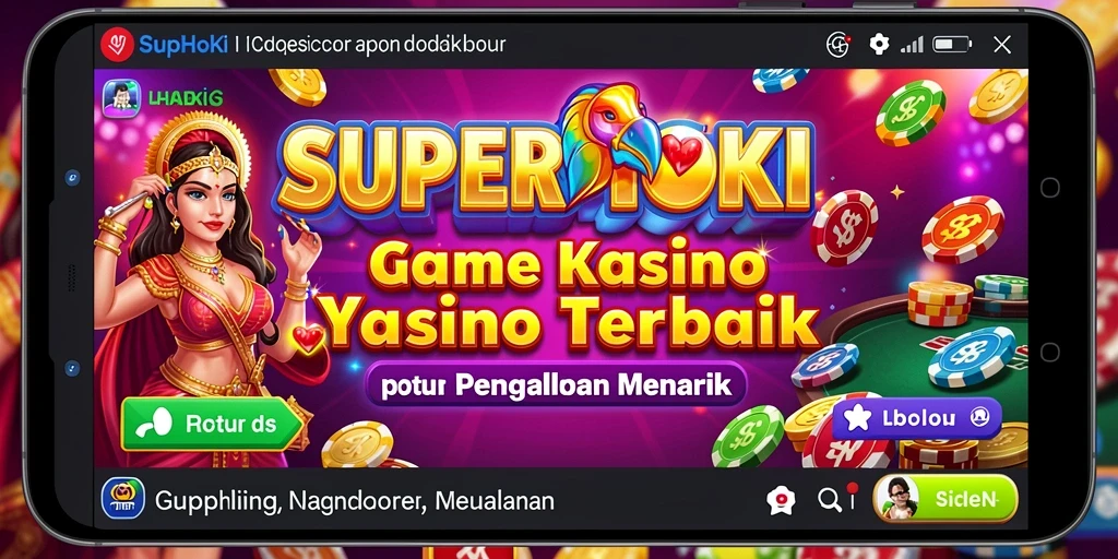 Tampilan screenshot gameplay SUPERHOKI yang mengasyikkan dan interaktif.
