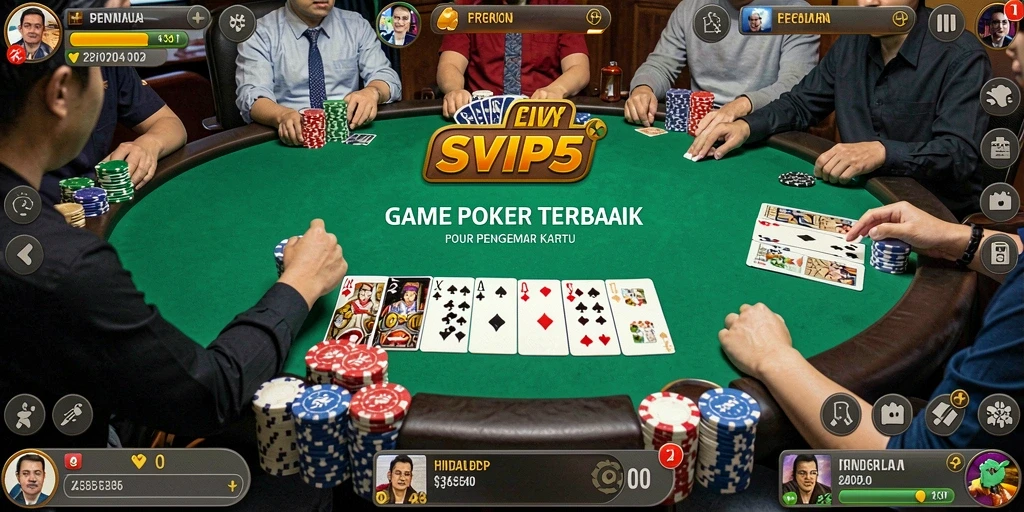 Tampilan gameplay poker yang seru di SVIP5.