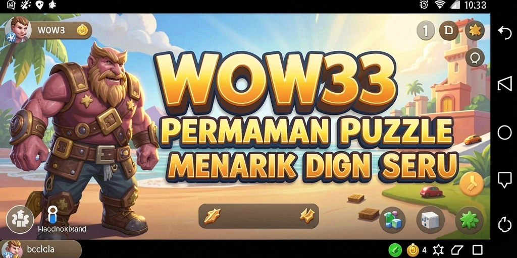 Screenshot dari game WOW33 menampilkan gameplay puzzle yang penuh tantangan.